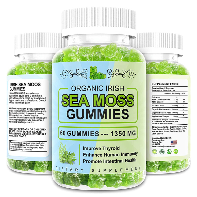 OEM/ODM Immune Support Vegan burdock root Sea moss gummies Mix Berries Flavor Seamoss Gummies