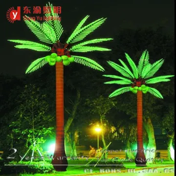 24V Outdoor Lighted Palm Tree Decoration Artificial LED Coconut Tree