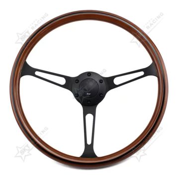 Vuota del sterzo in legno universale da 15 pollici in legno in legno 380 mm con linea nera