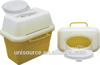 2 liter square design needle sharps box