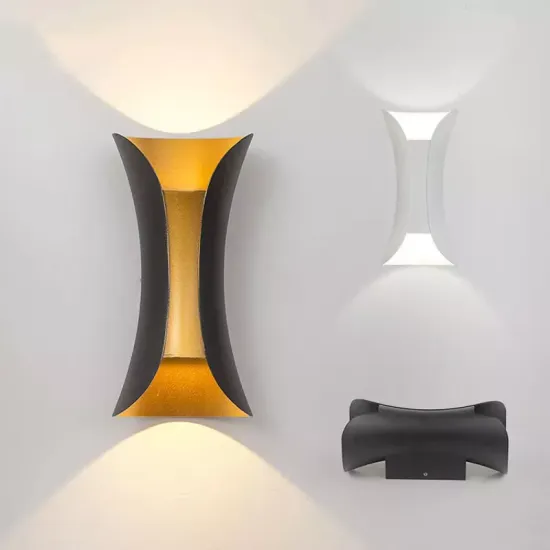 Indoor Wall Light Up Down Lights for Home Hotel Decorative Plastic Dual Head LED Wall Lamp