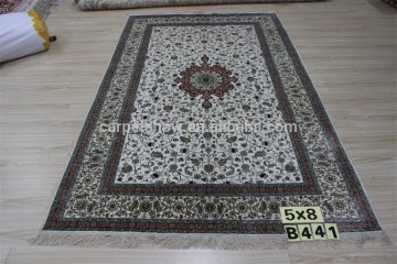 Silver Stone handmade silk rug for promotion