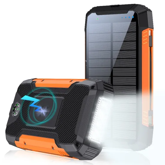 2022 New Arrivals Solar Wireless Power Bank 100000mAh