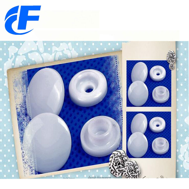 Four parts plastic snap button for children's wear