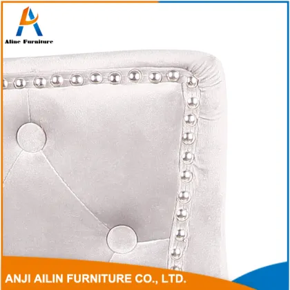 famous brand white PU leather dining chair