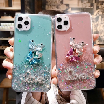 Girl Girl Style Glitter Butterfly Phone Factions for iPhone &amp; Samsung