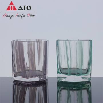 Colored Glass Cups Tumbler whiskey glass for bar