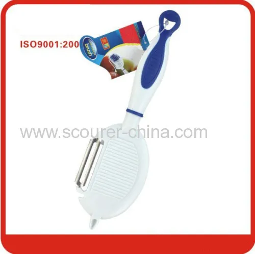New Popular Kitchen Cleaning Brush With Pp Bristle+vegetables Knife 