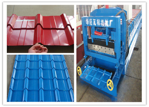 Metal Roofing Glazed Tile Roll Forming Machine With 11 Steps Forming Roller