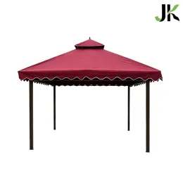 Outdoor Backyard Pavilion with Scalloped Edge Canopy
