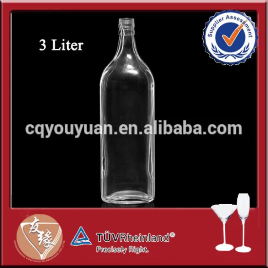 Large size vodka bottle moulds for glass bottle 3l