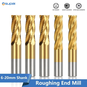 Roughing End Mill HSS Cutters 4Flute Low Speed