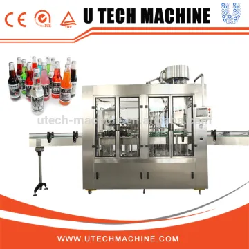 3-in-1 Glass Bottle juice Filling Machine/Manufacture Glass Bottling Filling Plant