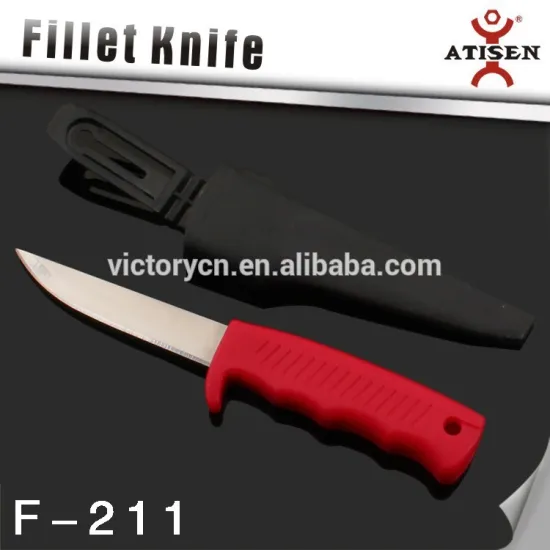 3cr14 stainless steel blade,pp handle with PP sheath fishing tackle