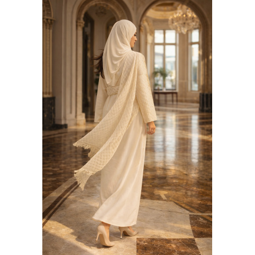 عاج مش نامتقارن لبه کیپ Abaya