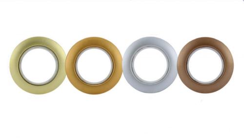 Light Gold/Coffee Color Curtain Built-in Silencer Ring