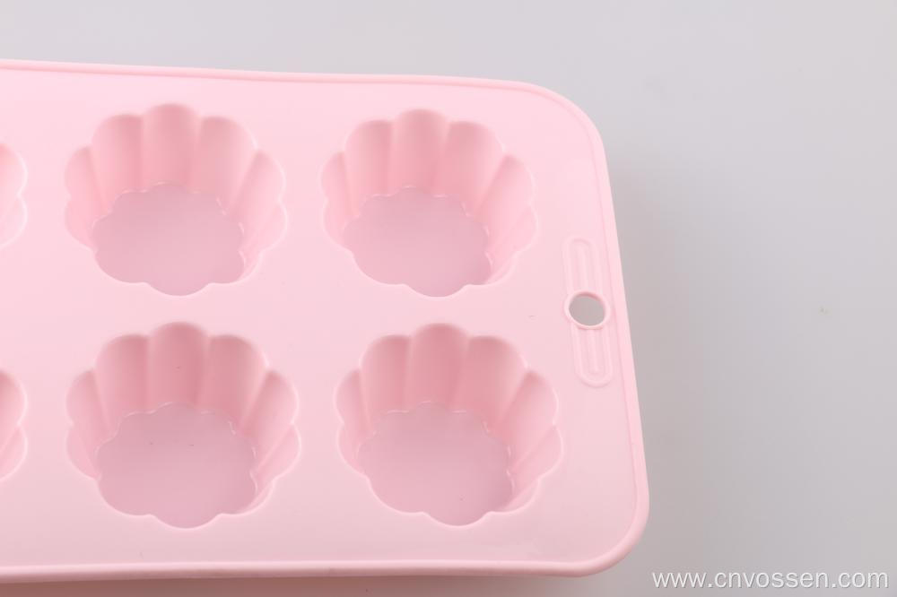 Food Grade 6 Cup Flower Silicone Cupcake Mold