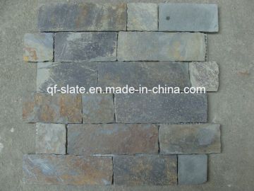 Natural Multicolor Slate Mosaic (natural edges) , Glass Mosaic Tile