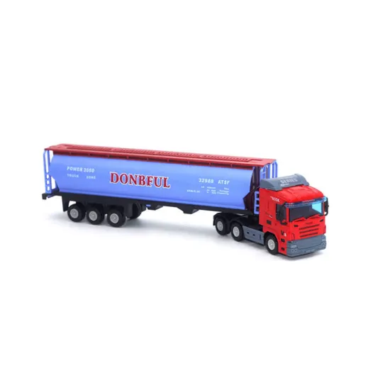 Affordable 1:48 Scale Metal Semi-Trailer with 12 Wheels - Ideal for Transport, Sliding Car, Truck, and Oil Tank Diecast Toy Models
