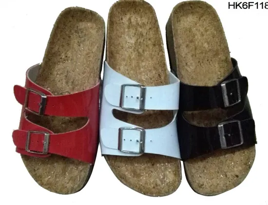 Hotsummer cork footbed sandal buckle beach sandals flip flops