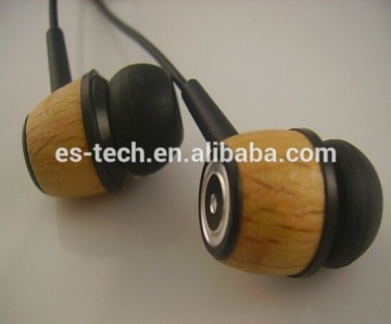 High qulity Wood earphone, in ear earpiece, best price stereo earbuds