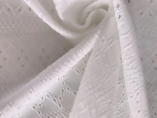 Eyelet Fabric with Polyester Spandex