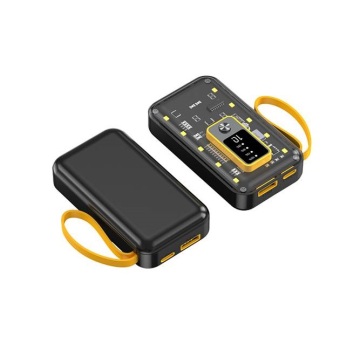 Tragbare Stromquelle Super Schnellladung Transparenter Mech Punk -Stil Eingang 2.1a Ausgabe 2.1a 10000 mAh große Kapazität