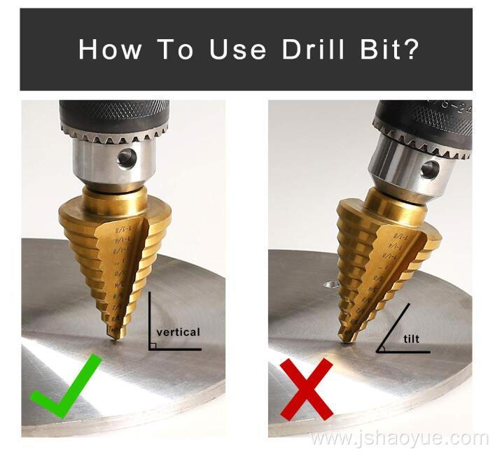 Step Drill Bit Titanium Coated Short Length