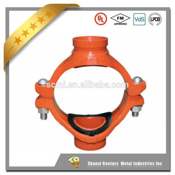 FM/UL ductile iron mechnical tee grooved
