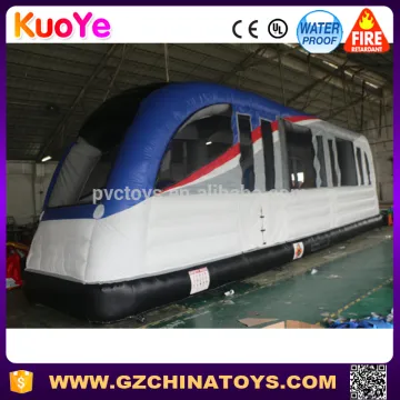 Customized new design bounce house inflatable train for kids