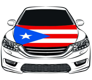 Custom Sublimation Puerto Rican Car Window Flag - Polyester Engine Hood Cover