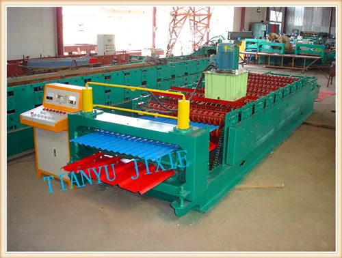 Automatic roof corrugated color steel doouble layer forming machine