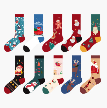 High-Quality Youki Winter Cartoon Christmas Socks for Women