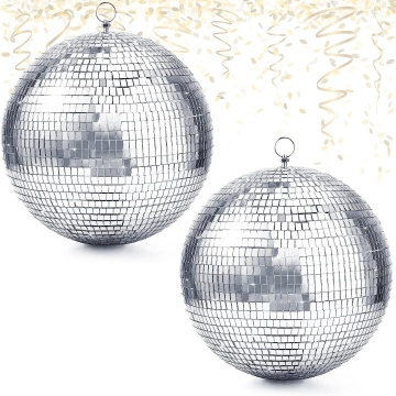 Christmas Home Party Decorations: Hanging Reflective Disco Balls in Various Sizes