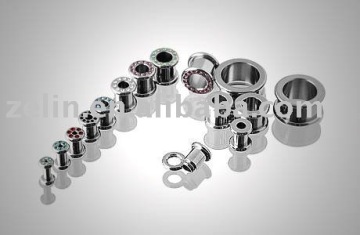 2012 fashion 316L Steel plug jewelry body piercing