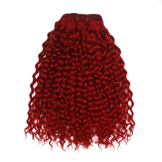 quality in stock deep fancy red colors cheap wholesale 100 brazilian curly ombre human hair weave