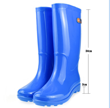 Custom Mid-Tube PVC Non-slip Industrial Waterproof Breathable Rain Boots for Women