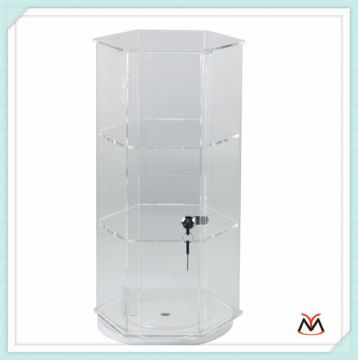 6 sides acrylic display with lock,acrylic display box,clear display stand