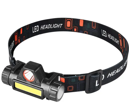 Magnetic Rechargeable XPE LED Headlamp with Dual Lights and Spotlight