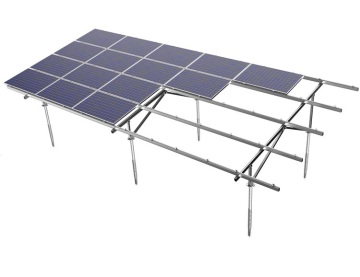 High Quality 20 Panel Solar Ground Mounting System with Screw Pile Rack