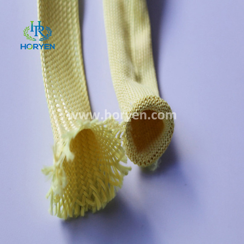 Wear-resistant high strength aramid fiber braided sleeving