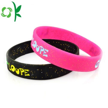 Dilated Silicone Bracelet Debossed Filled Fashion Wristbands