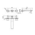 Vogue Double Lever Basin Mixer ji bo sazkirina veşartî