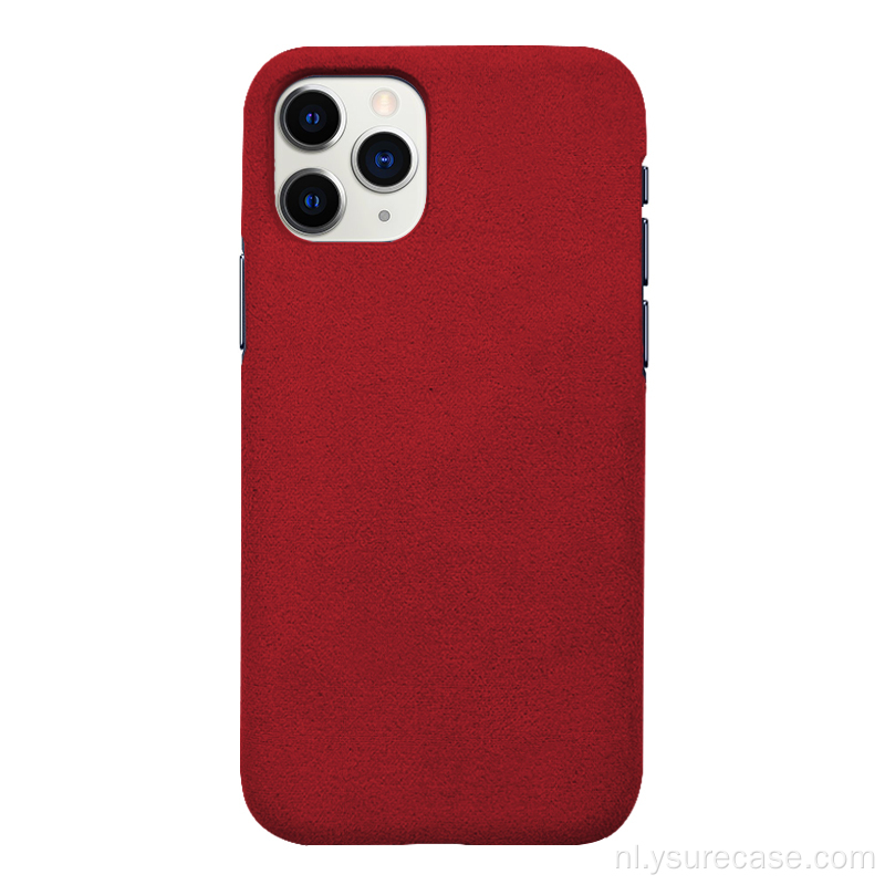 Dunne schokbestendige beschermende stof lederen telefooncase cover