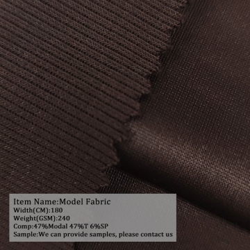 Đan vải co giãn polyester modal 240gsm cho bộ đồ ngủ