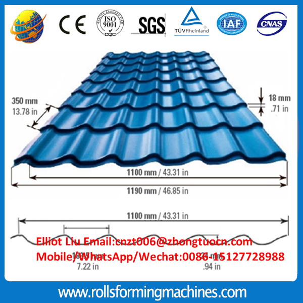 High-end roof tile roll forming machine