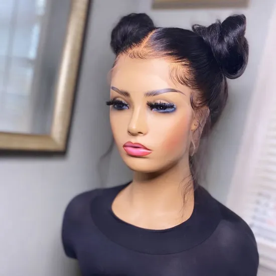 Wholesale Raw Mink Brazilian Virgin Human Hair HD Full Lace Front Closure Wig Cheap Lace Front Human Hair Wig For Black Women