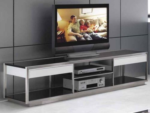 Black Decorative Furniture Tempered Glass Tops For Tv Cabinet / Tv Stand , 32 Inch - 60 Inch
