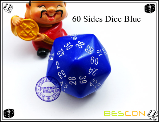 60 Sides Dice Blue