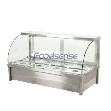 Stainless Steel Temperature Control Food Warmer Display for Restaurant and Home